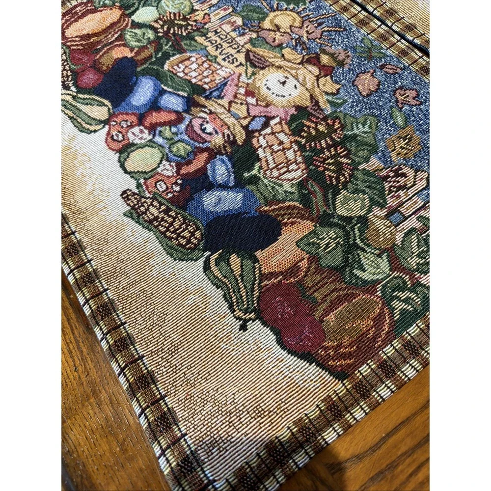 Happy Harvest 4 tapestry style placemats 18 X 13 1/2